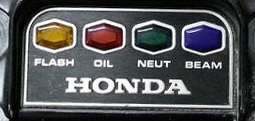 1972 Honda 750 handlebar clamps warning lights